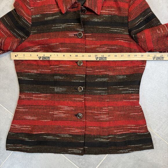 Coldwater Creek Tweed Shacket Jacket Women’s Medium Multicolor Button Down - Picture 4 of 12